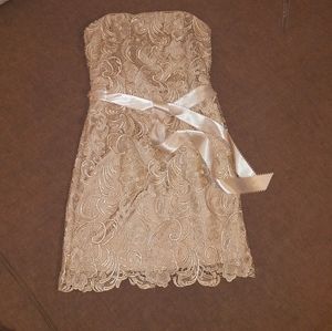 Cache strapless cocktail dress